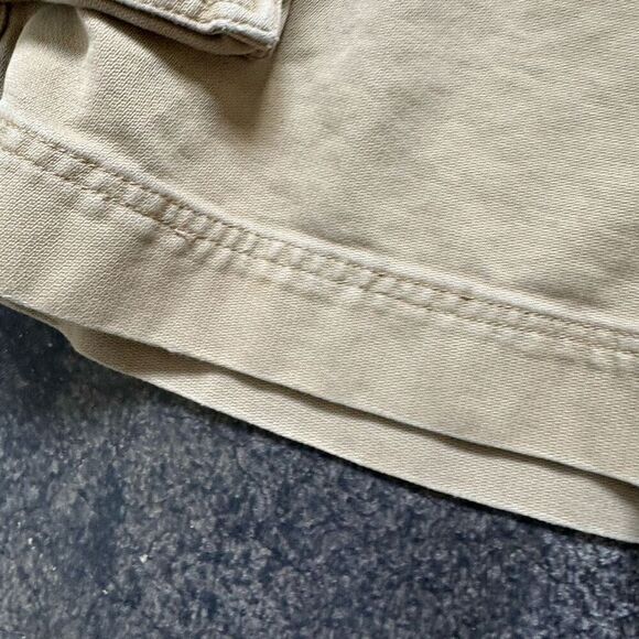 Op Ocean Pacific Men’s Tan Cargo Shorts Distressed Style Size 36 100% Cotton - Picture 3 of 16